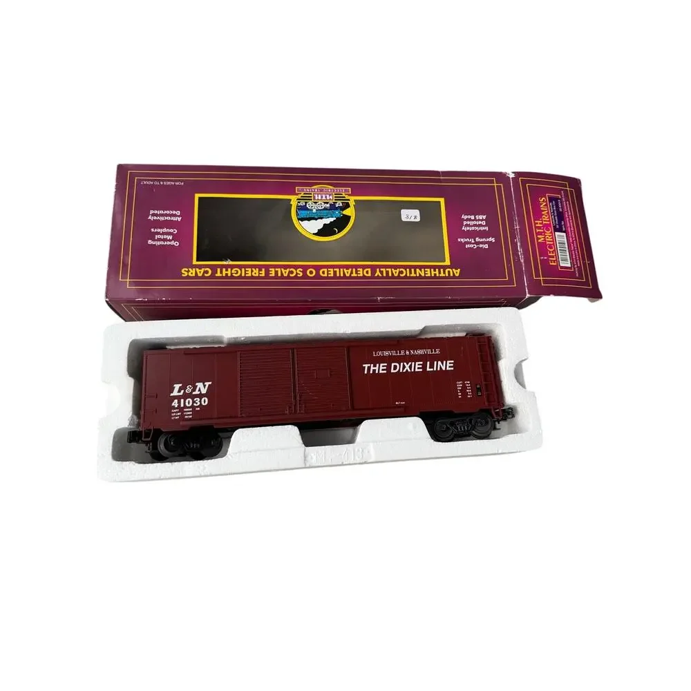 Title: MTH O Scale Louisville & Nashville 50’ Double Door Box Car #41030